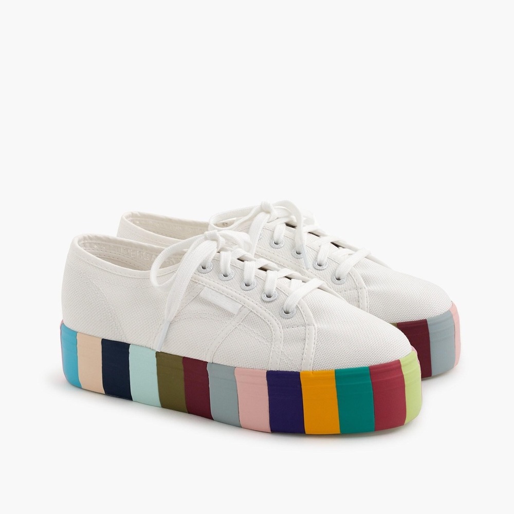 White rainbow superga sneakers